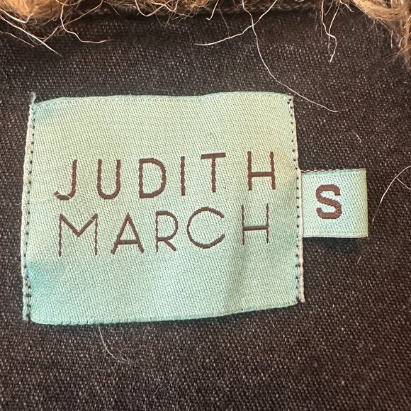 Judith March Black Denim Jacket Faux Fur Collar Women’s Size Small - Picture 6 of 6